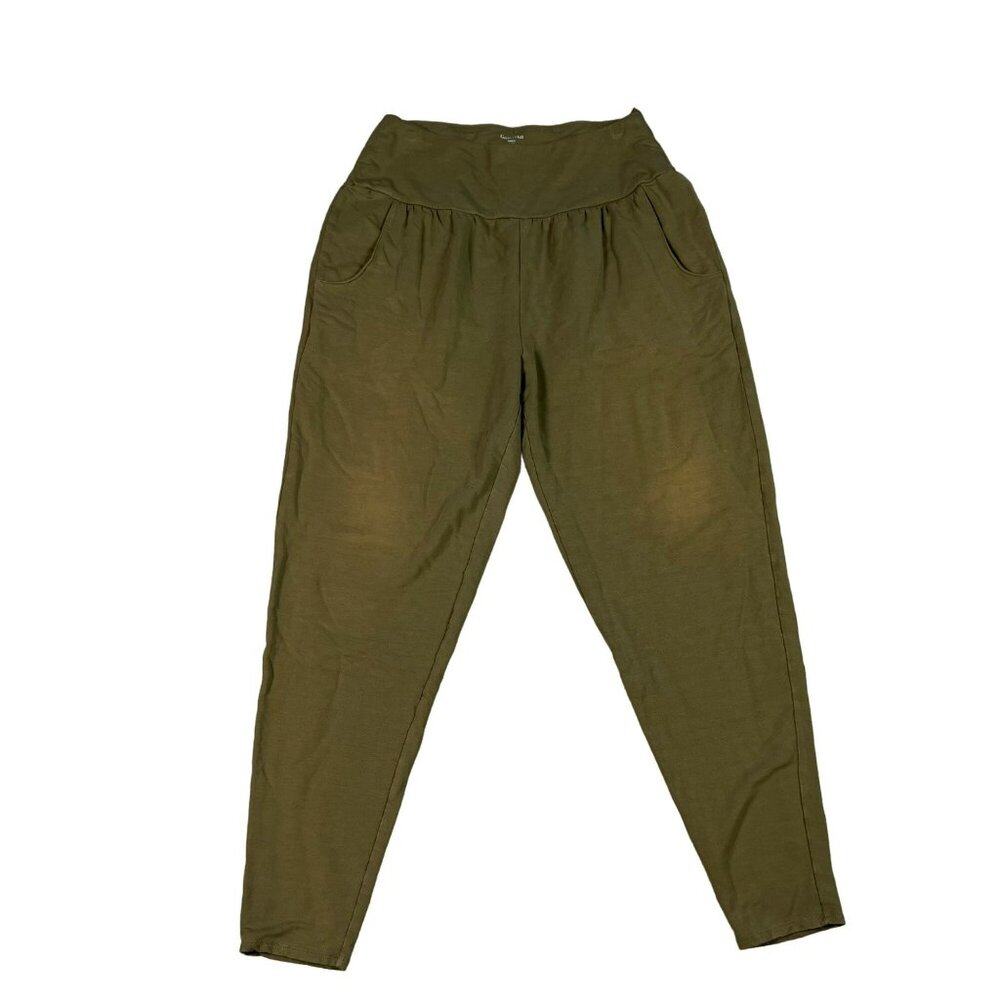 🟣🟣🟣 Garnett Hill Women's Size Small Green Perfect Travel Relaxed Fit Pants
